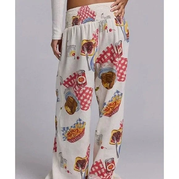 Kimchi Blue Rare Caroline Smocked Wide Leg Linen-Blend Pant - Picture 3 of 3